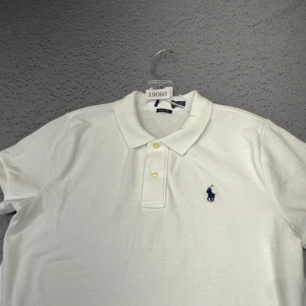 Polo Ralph Lauren Dress Womens Medium White Shirt Dress Polo Short Sleeve Cotton